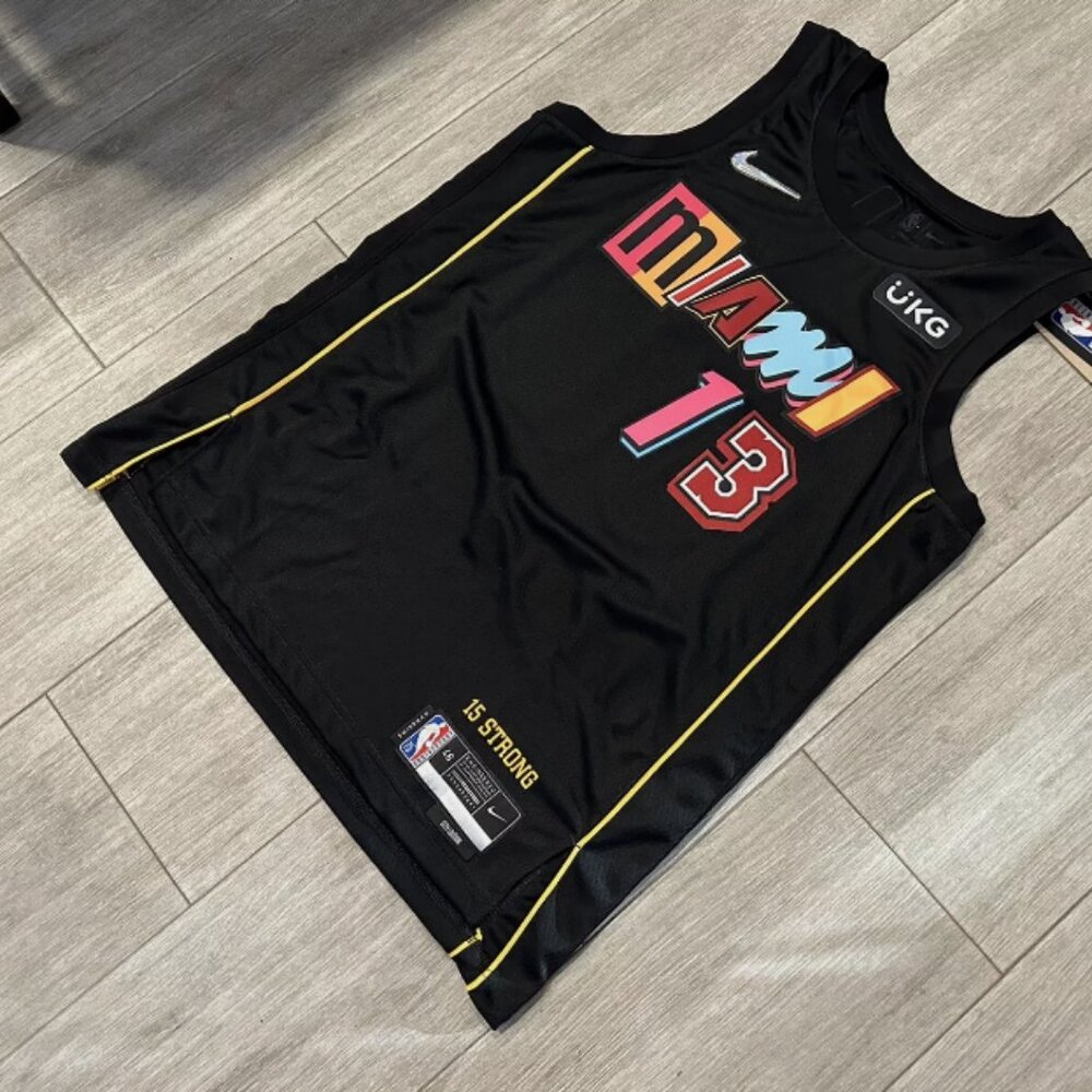 Bam Adebayo  Miami Heat  Black Swingman Jersey